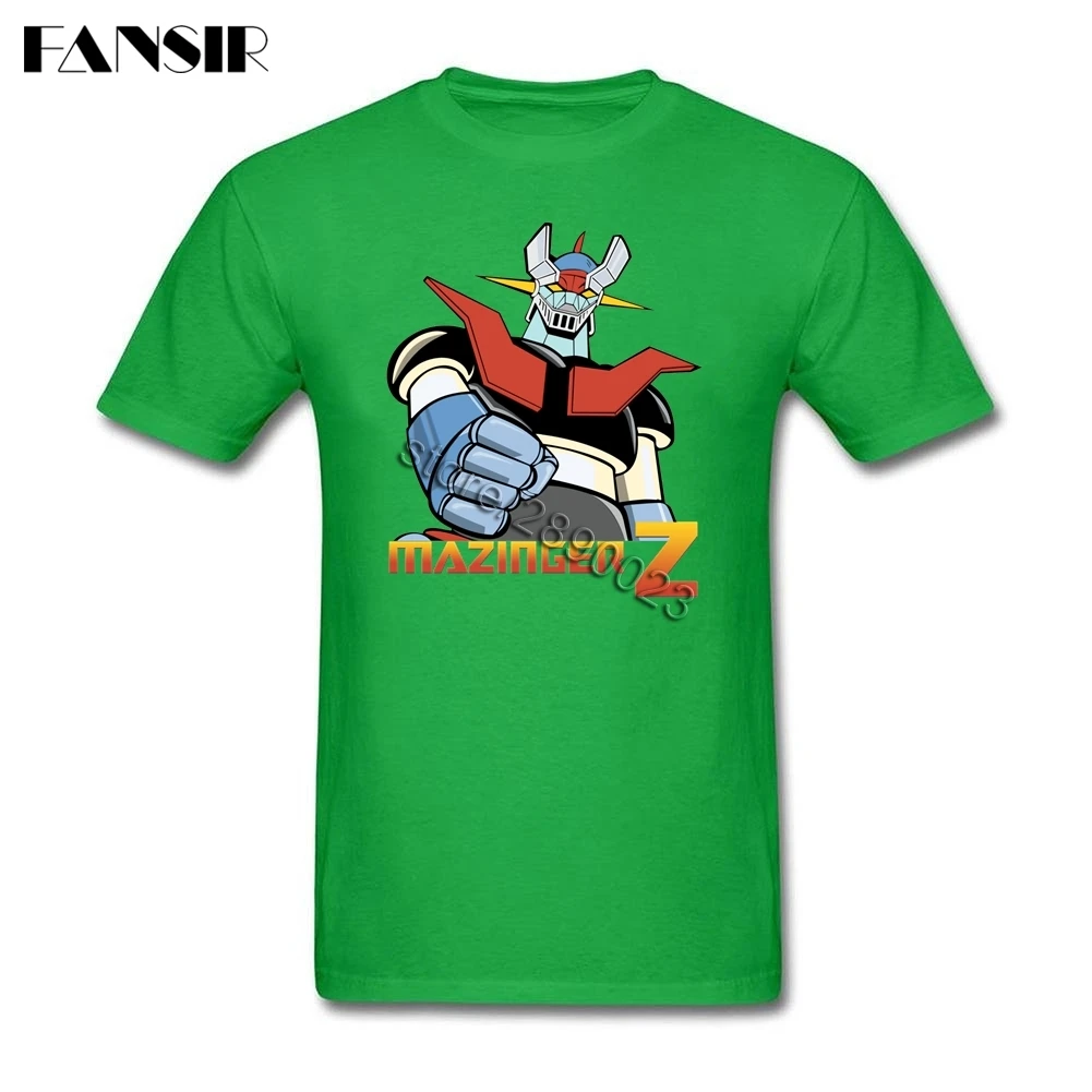 Plus Size Mazinger Z Anime Unique Tee Shirts Men Short Sleeve Cotton Custom T Family Tops | Мужская одежда
