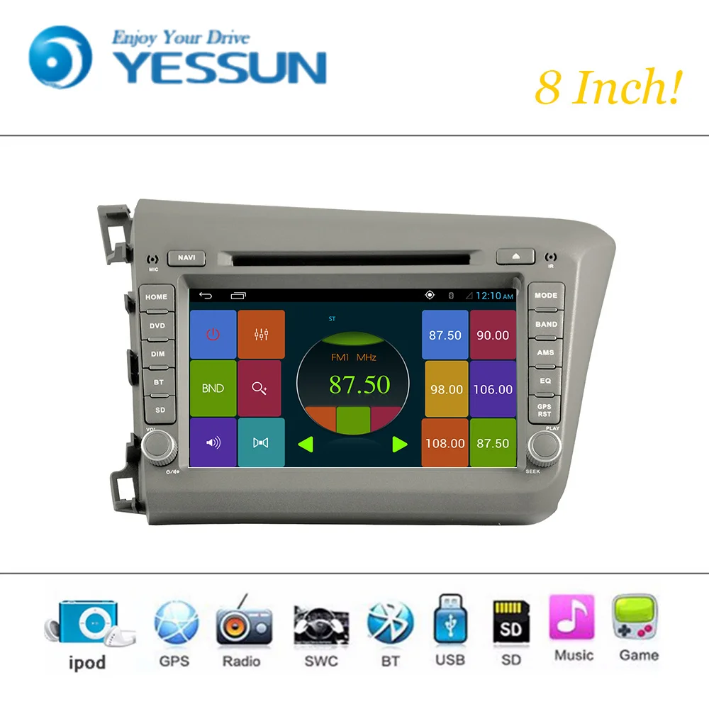 Flash Deal Car DVD Player Wince System For HONDA CIVIC 2012-2014 LHD Autoradio Car Radio Stereo GPS Navigation Multimedia Audio Video 3