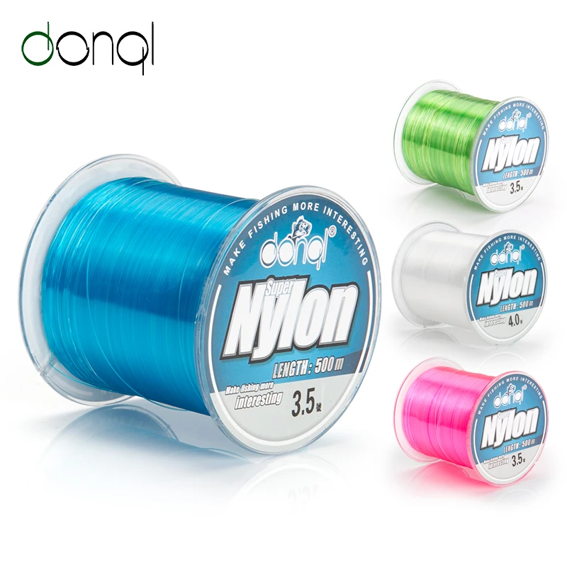 DONQL 5pcs/lot 500m Super Strong Nylon Fishing Line Monofilament Wire 2-22.5LB Saltwater Freshwater Fly Fishing Line Carp Pesca