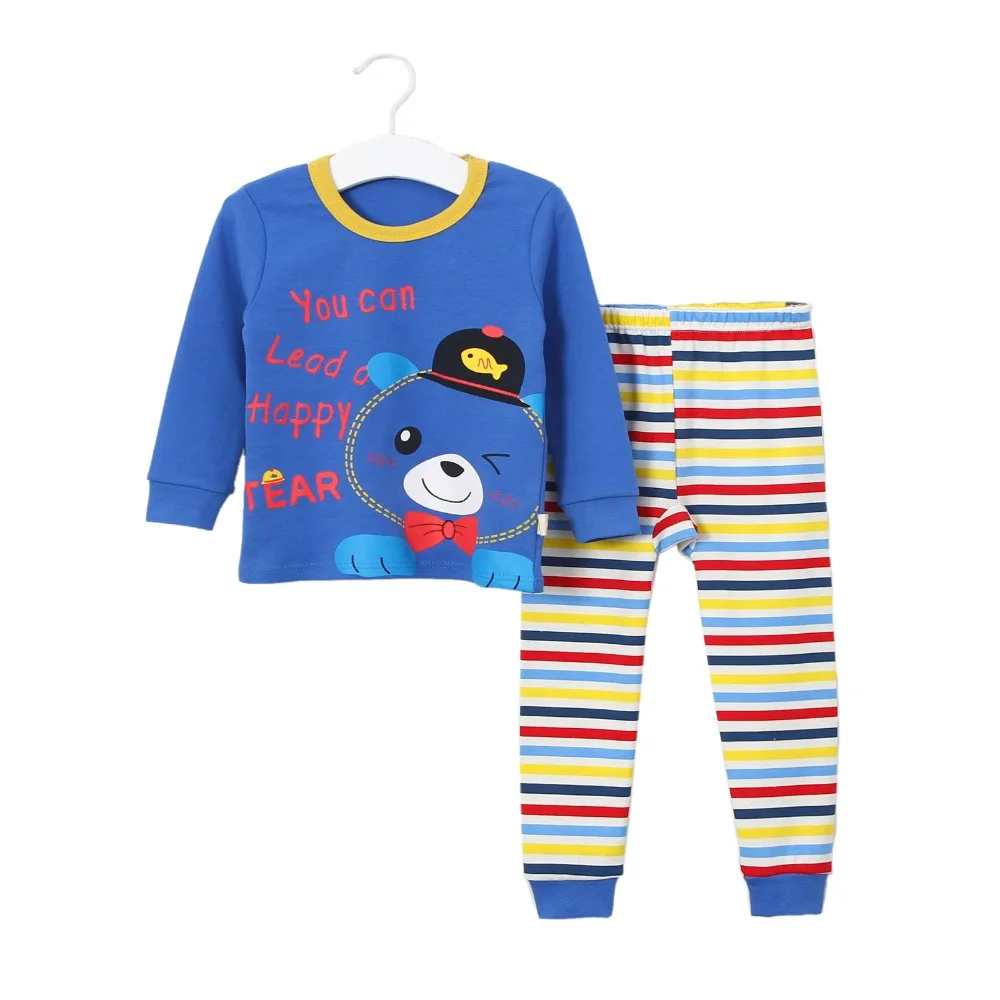 2 шт./компл. пижама с длинным рукавом детская одежда с рисунком для маленьких мальчиков, детская одежда с рисунком, костюмы для мальчиков