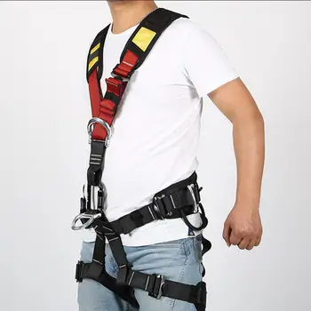

Professional Outdoor Rock Climbing Seat Belt Rappelling Outward Band Full Body Support Safety Harness Aerial Survival Equipment