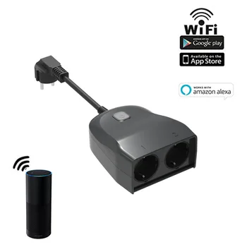 

Smart socket WIFI outdoor waterproof new European regulations support Alexa Google IFTTT direct sales