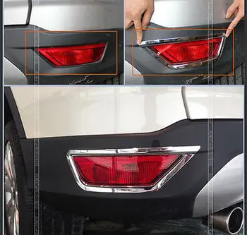 

REAR BUMPER CHROME FOG LIGHT TRIM LAMP COVER FIT FOR 2013 2014 FORD ESCAPE KUGA