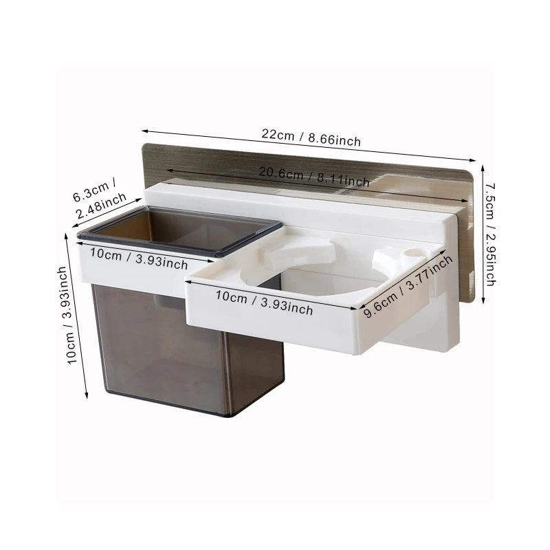 الحمام الحائط مجفف الشعر تخزين الرف غير أثر مشط مستحضرات التجميل حامل المنظم البلاستيك دعم مربع الاكسسوارات الإمدادات