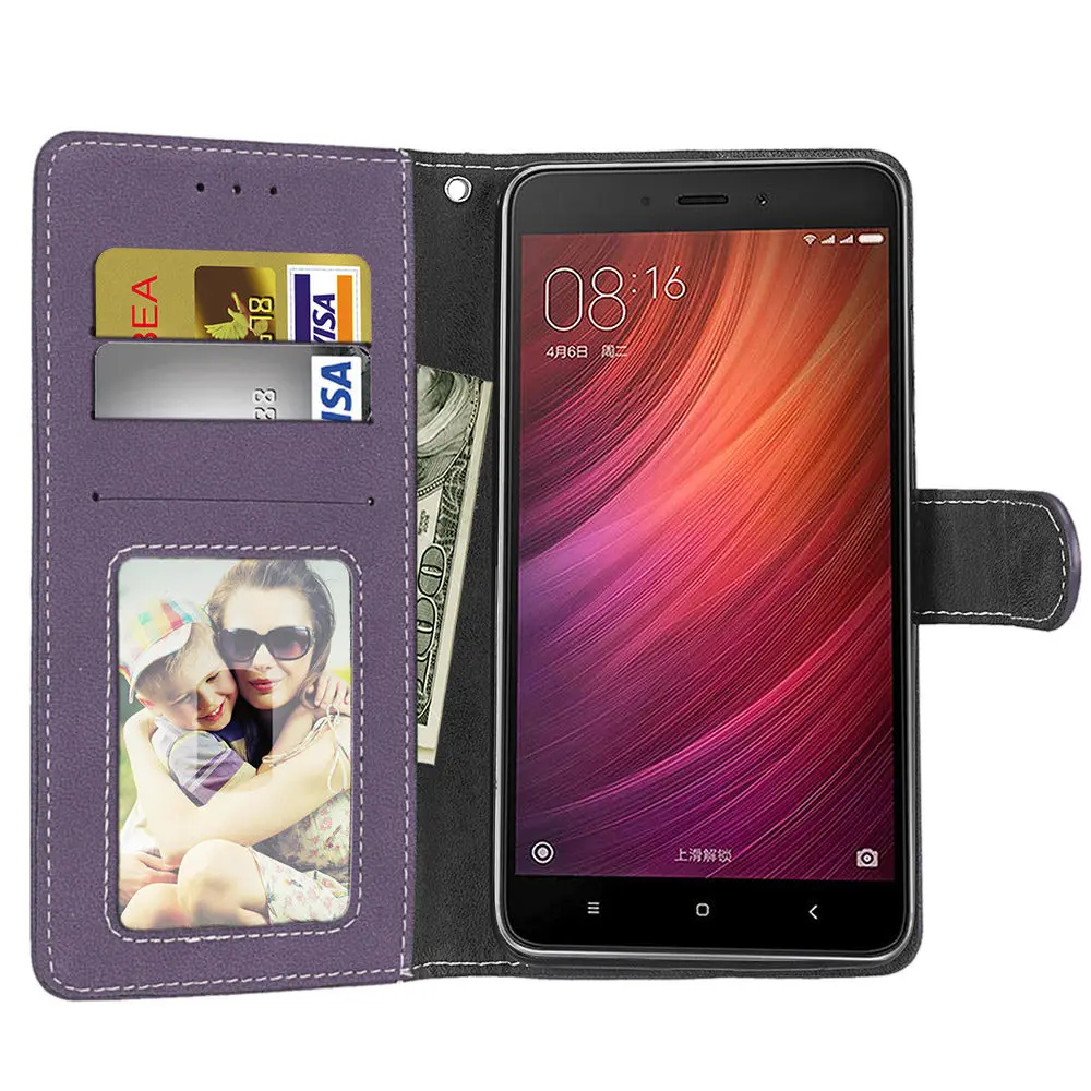 Чехол Voor Xiaomi Redmi Note 4 с откидной магнитной подставкой из искусственной кожи чехол