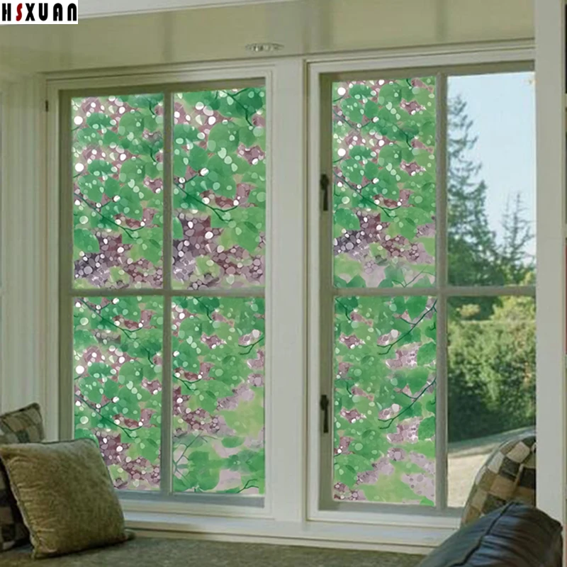 translucent window glass film sunscreen 45x100cm PVC pebbles decor living room glass static