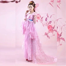 Великолепный Древние китайские Инфанта Пери большой хвост вышивать цветок драматургического платье принцессы Косплэй один размер 081503