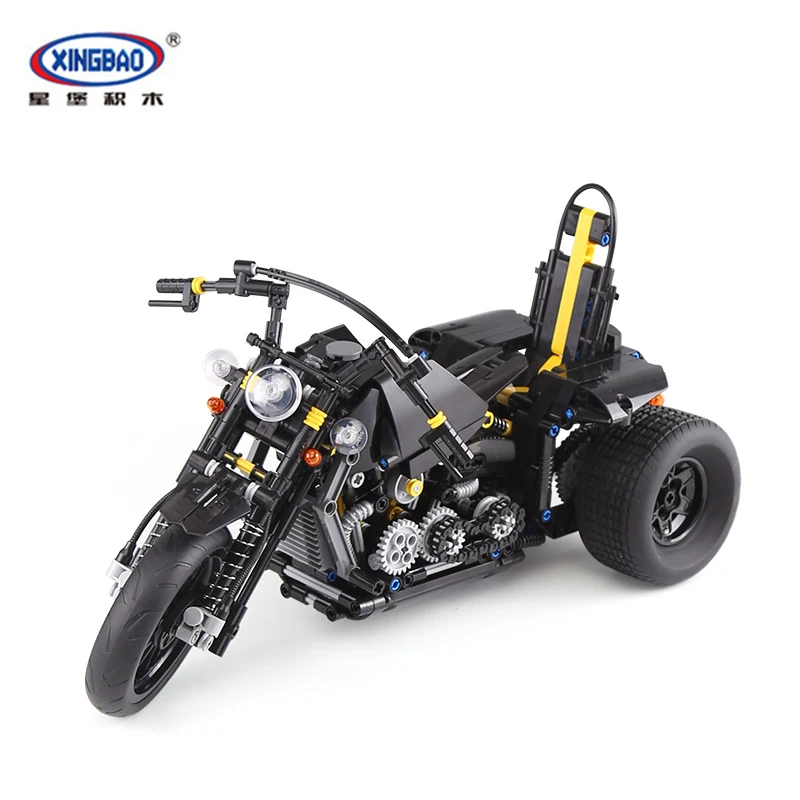 

XINGBAO Genuine 03020 853Pcs Car Series The Heavy Motorcycle Set Building Blocks Bricks Educational Kids Toys As Christmas Gift
