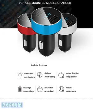

Smart Car Charger 2 USB DUAL Ports LED Display Voltage Detection for Dodge charger nitro journey challenger caliber Accessories