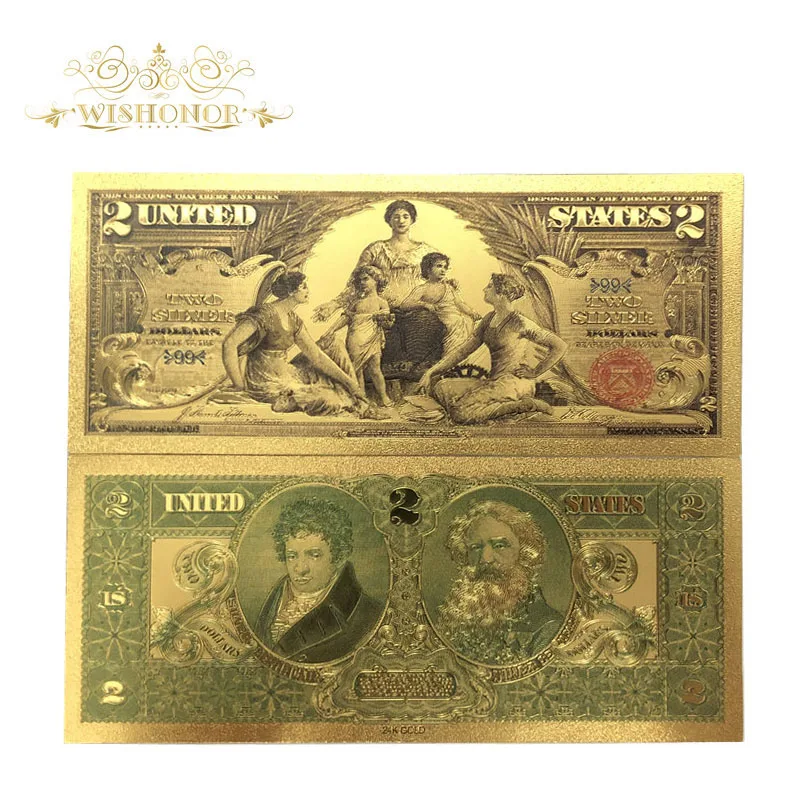 Все типы американских банкнот 24 к позолоченные доллар банкноты в 24 К золото поддельные деньги художественные ремесла памятные для коллекции