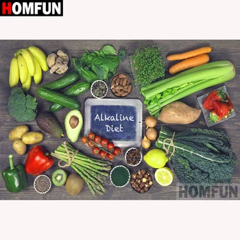

HOMFUN Full Square/Round Drill 5D DIY Diamond Painting "Kitchen vegetables" 3D Diamond Embroidery Cross Stitch Home Decor A18651