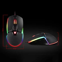 Проводная игровая клавиатура Мышь 4000 Точек на дюйм 4-Скорость Точек на дюйм регулировки RGB Подсветка для портативных ПК HSJ-19