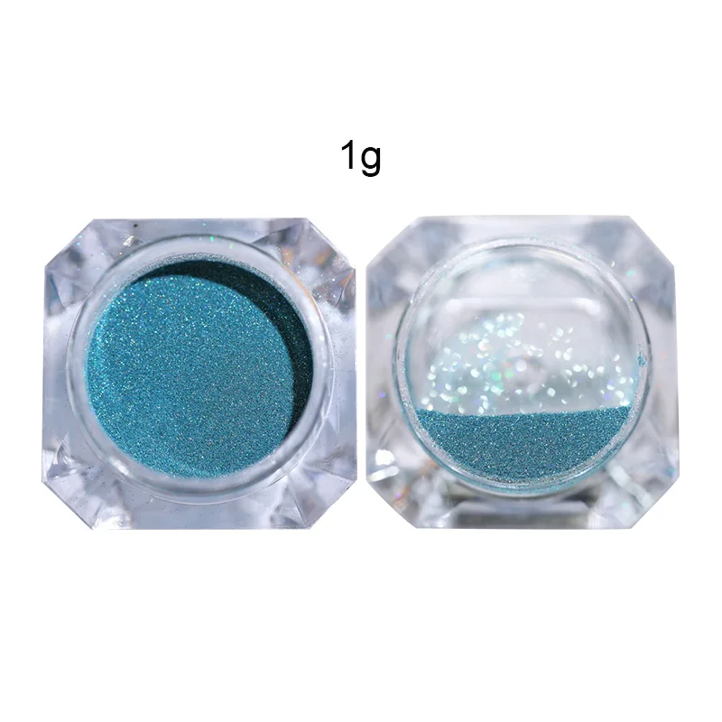 1g Holographic Nail Glitter Powder Laser Acrylic Shimmer Pigment Dust Chrome DIY Decoration Nail Art Design Accessories