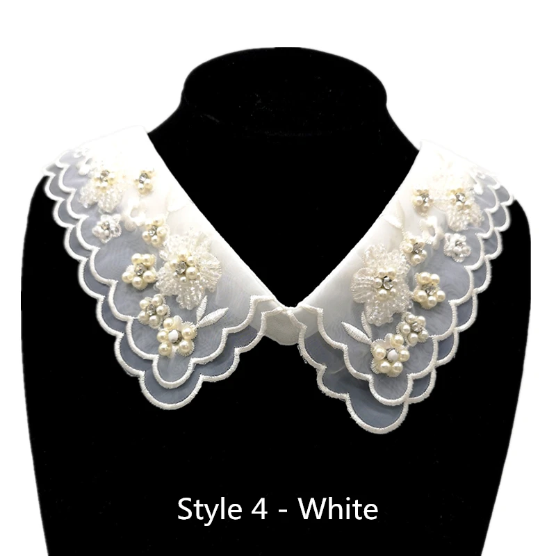 1 шт. модный кружевной свитер для шитья рубашки элегантный воротник свадебное платье аксессуары# белый и черный