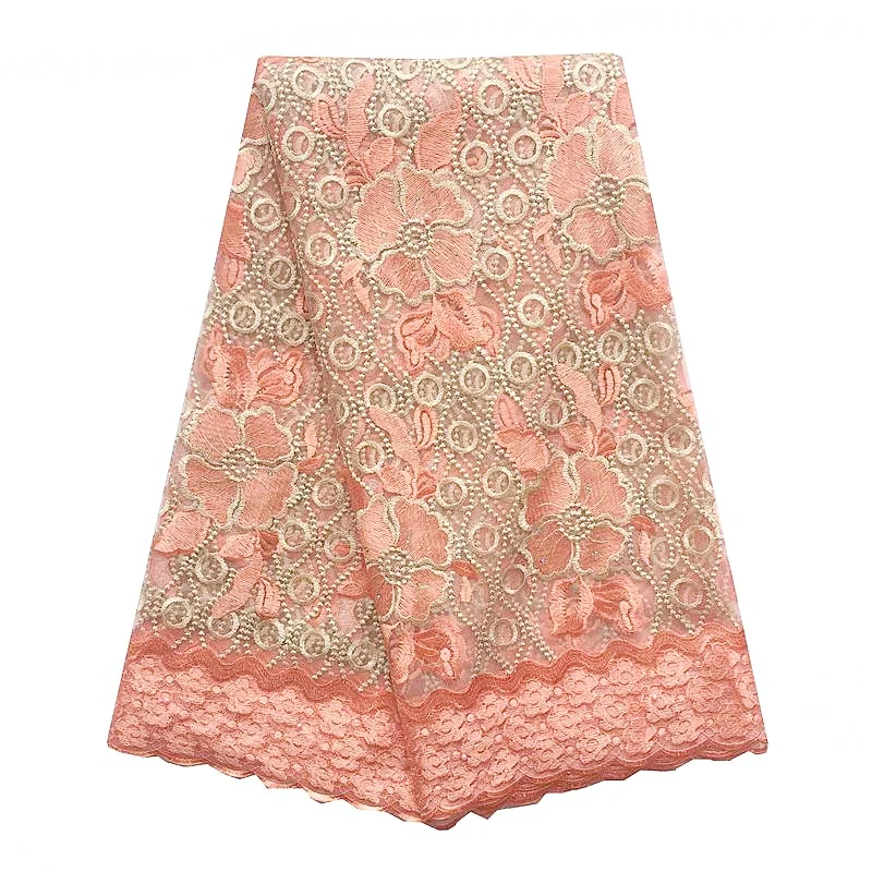 2018 high quality african tulle lace 4