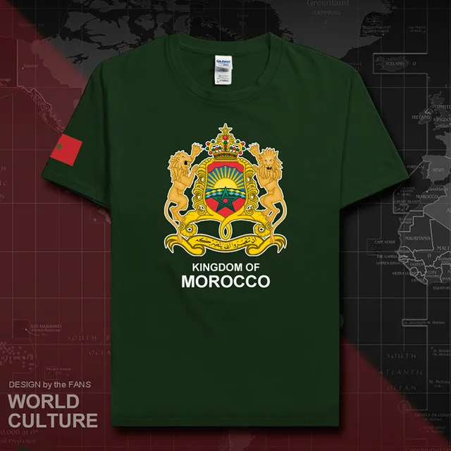 The Western Kingdom of Morocco Moroccan men t shirt fashion nation team cotton t-shirt man sporting clothing tees country MAR 20