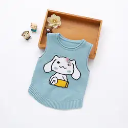 Детский свитер жилет одноцветное Цвет жилет для маленьких девочек трех цветов бисер Собака Одежда для новорожденных девочек с круглым