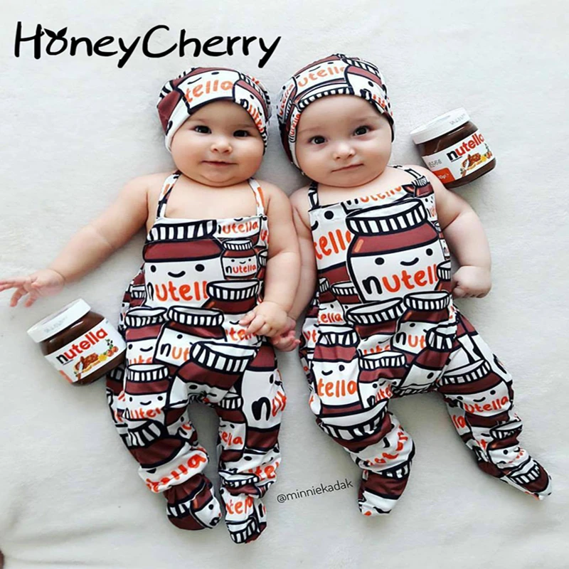 2017 Little Baby Bottle Printed Conjoined Garment Baby Girl Rompers Newborn Baby Clothes Baby Boy