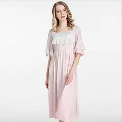 Кружево Ruffer принцесса сладкий Винтаж Ночная рубашка пижамы женские Осень Лето Lounge pijama gecelik wj2055