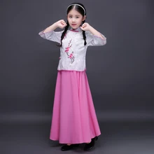 Nuevo Diseño de Rosa Chino Folk Dance Ropa del Funcionamiento Guzheng Hanfu Traje Chino Hanfu Tradicional