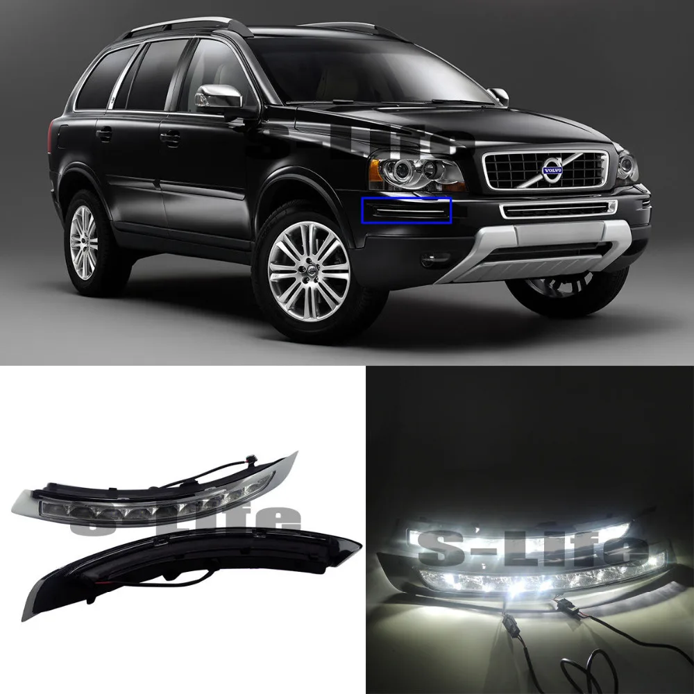 Led Daytime Running Lights Led Front Bumper Drl Fog Lamp For- Xc60 2011