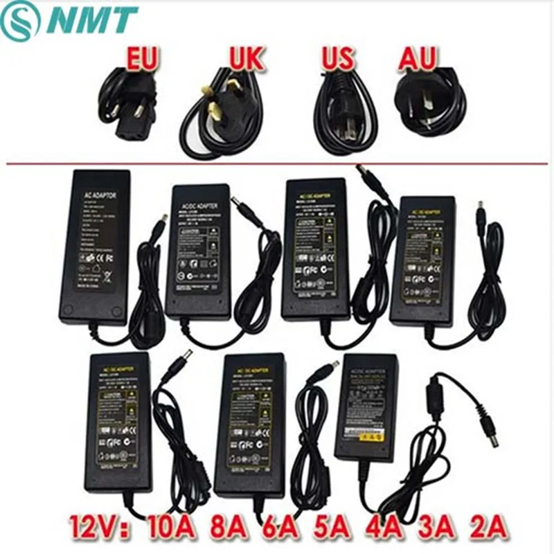 

Power Sopply Led Adapter DC12V 24V Led Driver Transformers Supply AC 110-240V EU/US/AU/UK Plug Cord for Led Strip