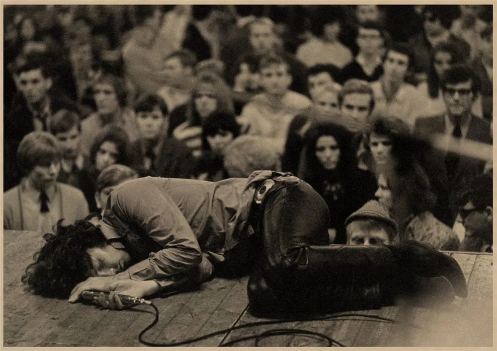 Винтажный Ретро рок браслет Jim Morrison музыкальная гитара крафт бумага Постер