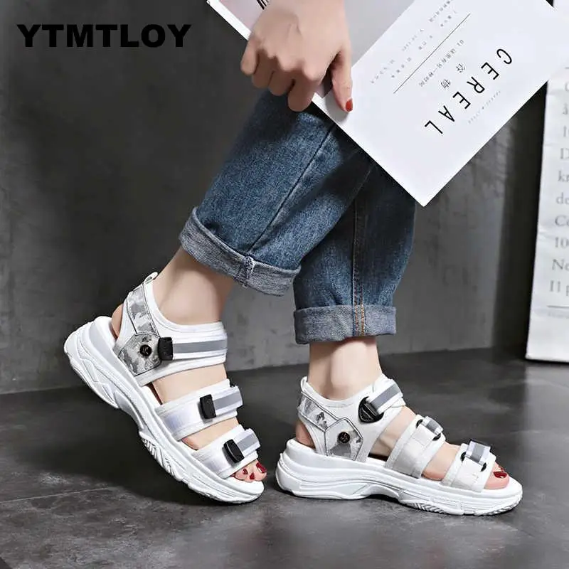 

Fashion Summer Muffin Women Sandals With Wild Simple Shoes Ladies Zapatos Mujer Plataforma High Gladiator Sandals Sapatos