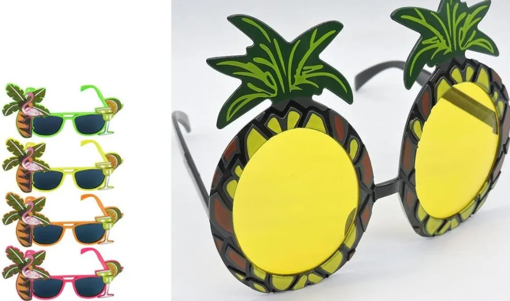 Novelty Pineapple Sunglasses Hawaiian Fancy Dress Tropical Beach Hens Party