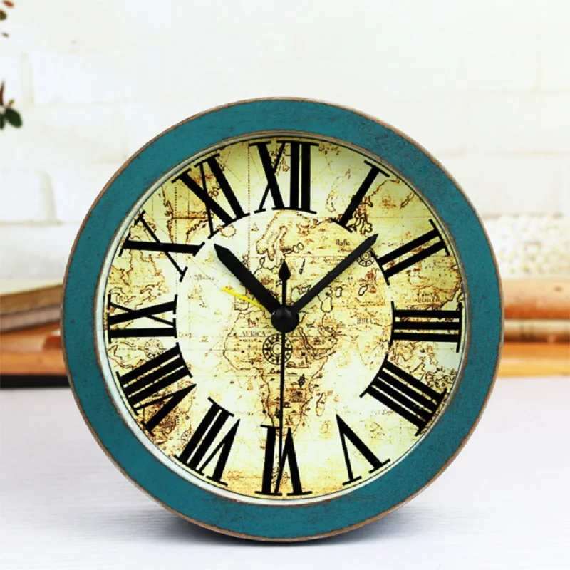 Аль-Фаджр будильник автомобильной часы despertador цифровые часы электронные стол домашнего декора клок Маса saati римские цифры одного - Цвет: Синий