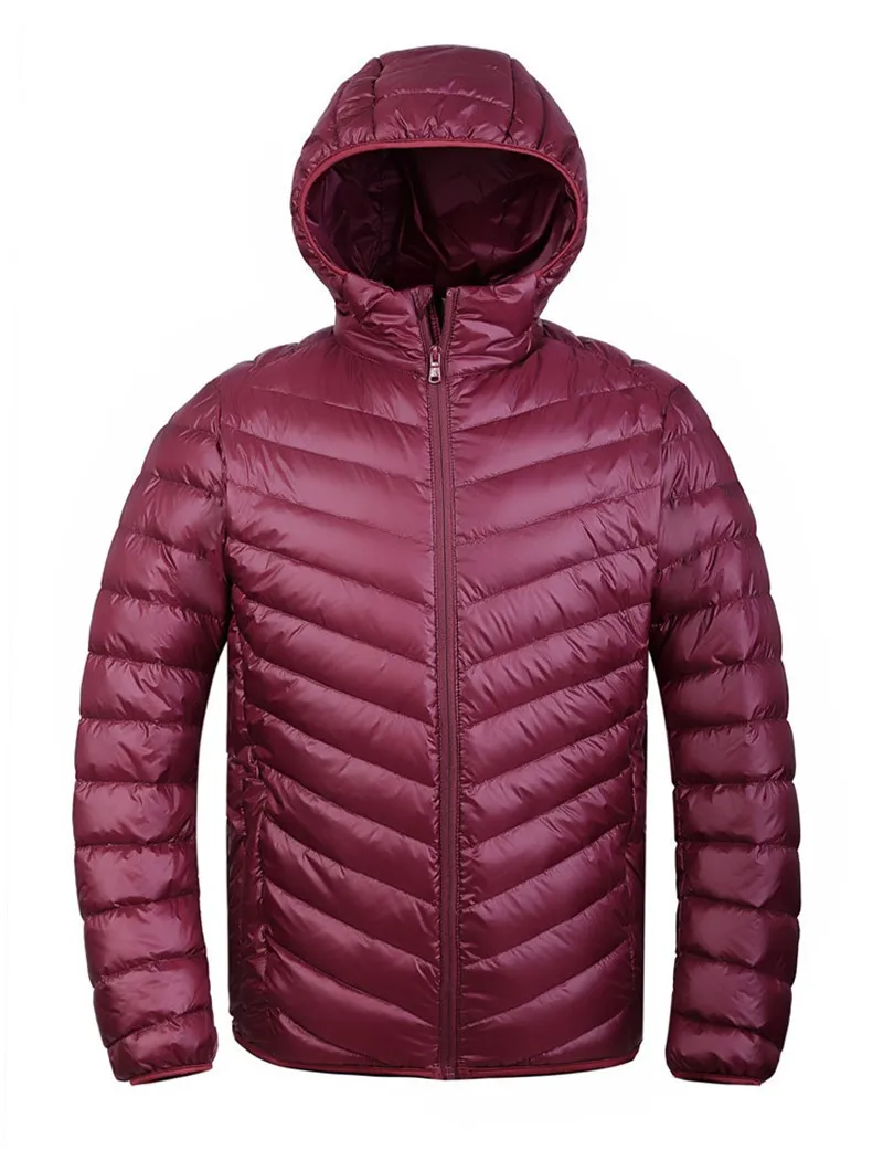 Мужской пуховик, зимняя мужская Ультралегкая куртка, 95% утиный пух, мужской пуховик, уличная куртка с воротником, Зимняя парка, пальто