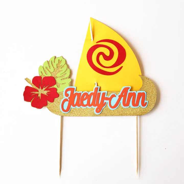 Personalized Name Cake Topper Luau Party Decoration Hawaiian Party Boat Cake Topper Moana Topper Personalized Cake Topper Cake Topperparty Decoration Aliexpress