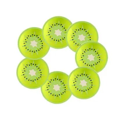 kiwi fruit 9 см красочное желе цвет фрукты силиконовая кухонная принадлежность питьевой коврик Подставка под напитки чашки ПЭТ декоративные подкладки коврики - Цвет: kiwi fruit