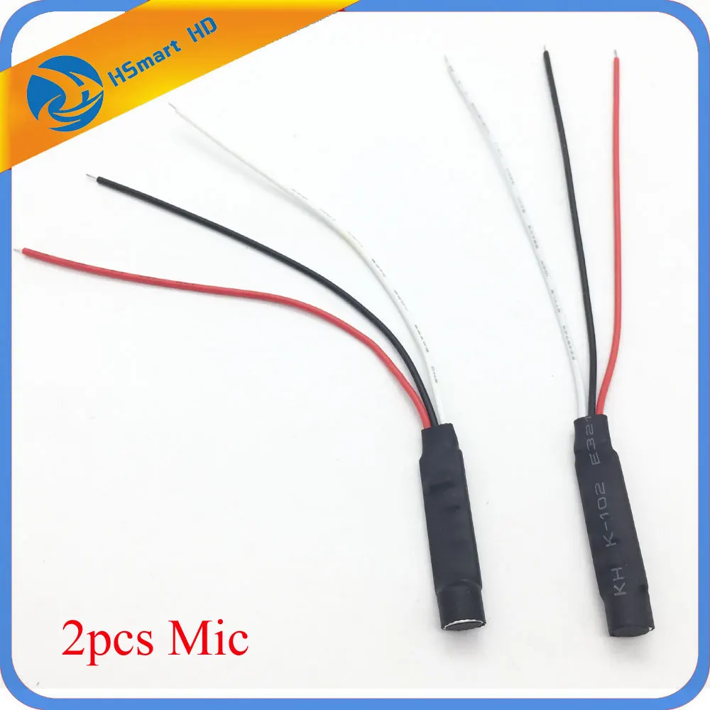  MIni CCTV Microfono Ad Alta Sensibilità Security Camera Audio Mic Cavo di Alimentazione DC Wide Ran