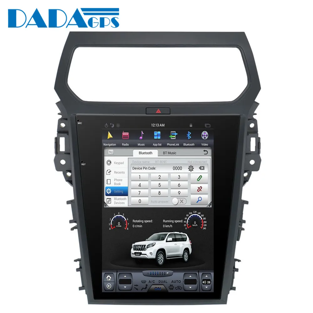 

12.1"Tesla style Android Car No DVD Player GPS Navigation For Ford Explorer 2010 2011 2012 2013 2015 2016 multimedia radio