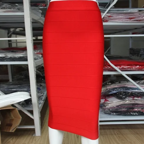 Top Quality 4 Colors Knee Length Bandage font b Skirt b font Sexy Brand Club Party