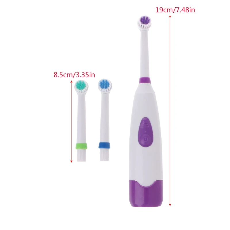 Водонепроницаемый вращающаяся электрическая Зубная щётка с 3 Насадка для зубных щеток Прямая поставка De1