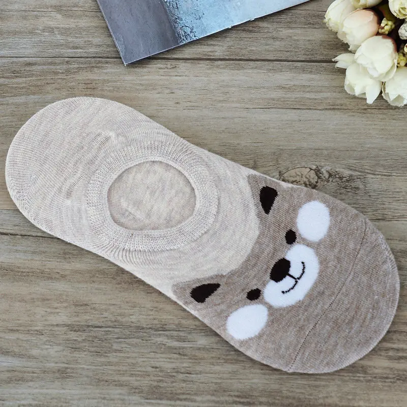 Dreamlikelin мягкий удобный хлопчатобумажный для девочек женские носки Панда Кролик Лягушка Низкие ботильоны незаметные женские носки