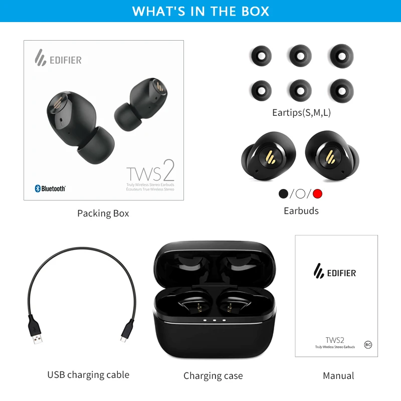 EDIFIER TWS2 TWS Earbud Bluetooth V5.0 