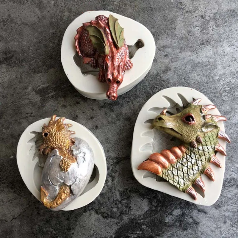 

Aouke Easter Dinosaur Silicone Mould DIY Fondant Cake Mould Chocolate Fudge Dry Pez Mould Baking Tools