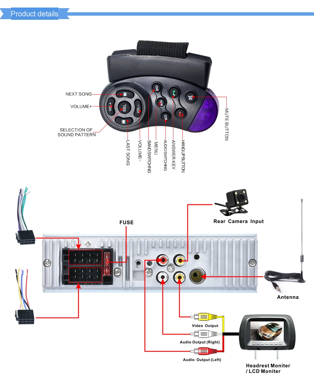 LTBFM 1 Din автомагнитола MP5 palyer 4 дюйма HD сенсорный экран данные беспроводного обмена FM AUX USB пульт дистанционного управления рулевым колесом+ камера заднего вида