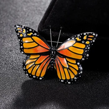 

Zlxgirl colorful Enamel butterfly shape brooches of Women Girl gift fashion Scarf Suit Sweater nice hats and bags pins accessory