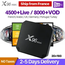 IPTV Subscription 1 Year SUBTV Code X96 MINI Android 7.1 TV Box S905W IPTV France Portugal Turkey Canada French Arabic IPTV Box 