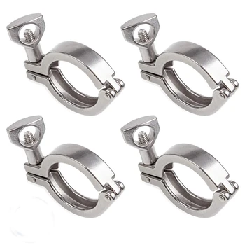 

3.8 Cm Sanitary Ware Tri-Clamp Stainless Steel Single Needle Heavy Duty Tri Entrainment Wing Nut For Sleeve Tc 30 Inch (4 Pack