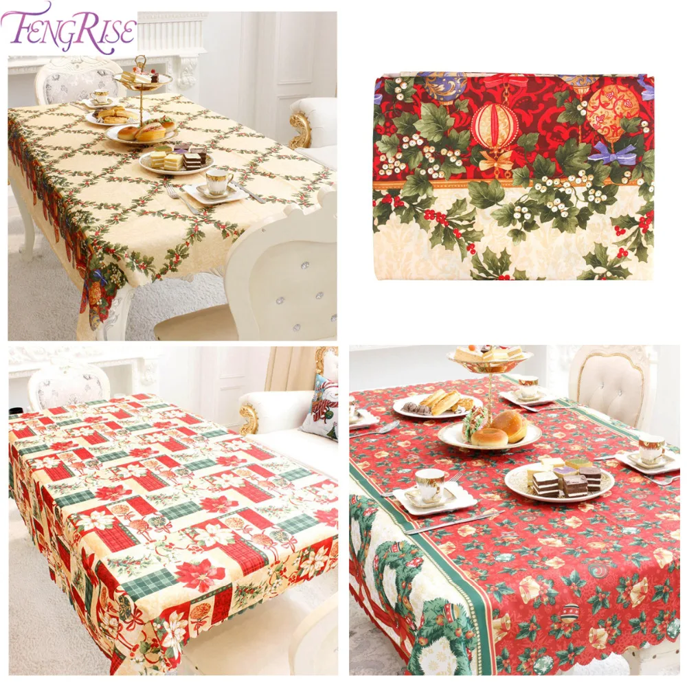 

FENGRISE Christmas Tablecloth Table Runner Mat Tablecloth Christmas Dcorations for Home Christmas Party Xmas Table cover Decor