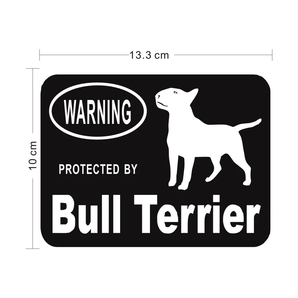 Cunymagos Creative Fashion Protected By Bull Terrier Protected Animal Car Tail Car Stickers Motorcycle Auto Stickers 13 (2)