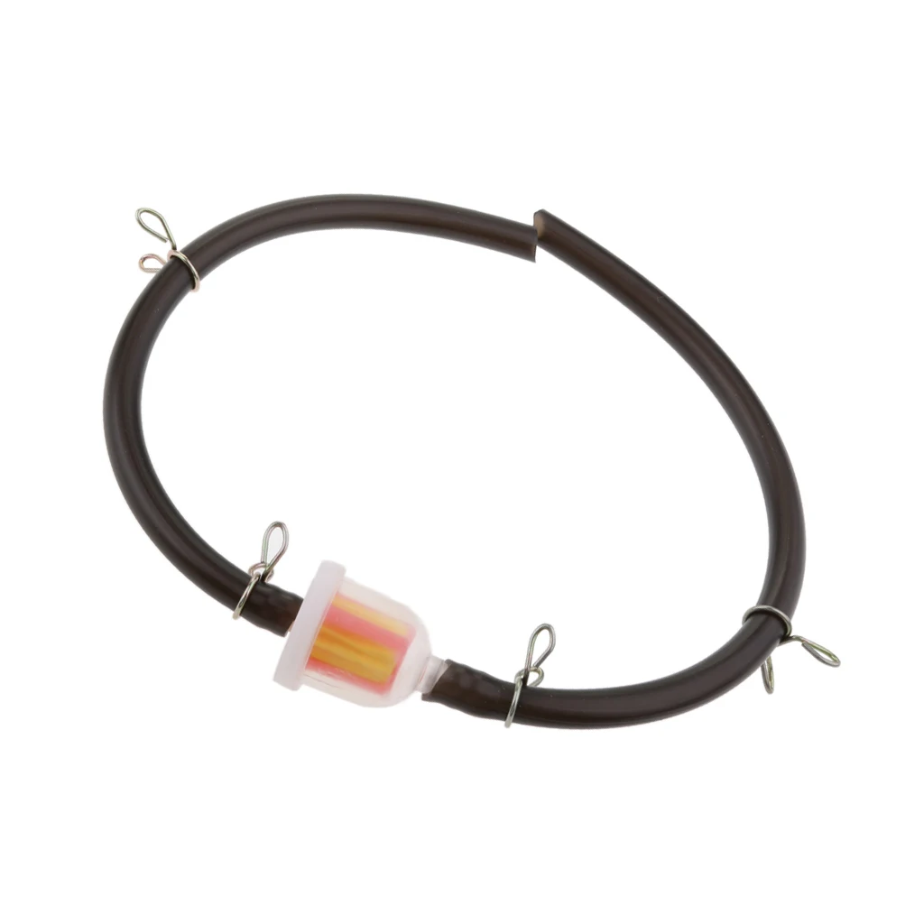 2 Pcs Gas Plastic Clear 6mm Fuel Filter With Hose Line For 47cc 49cc Motorcycle Quad Atv Mini Moped 