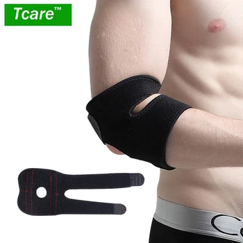 

Tcare 1Pair Adjustable Elbow Support Reversible Compression Brace Elbow Sleeve Dual Stabilizers Provides Support and Ease Pains