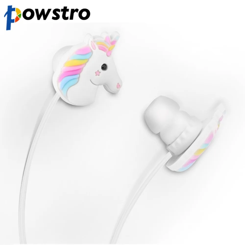 Speciale Unicorni Auricolari Cartone Animato Colorato Arcobaleno Cavallo In Ear Auricolare 3 5mm Auricolari Con Microfono Mini Auricolare Per Smartphone in