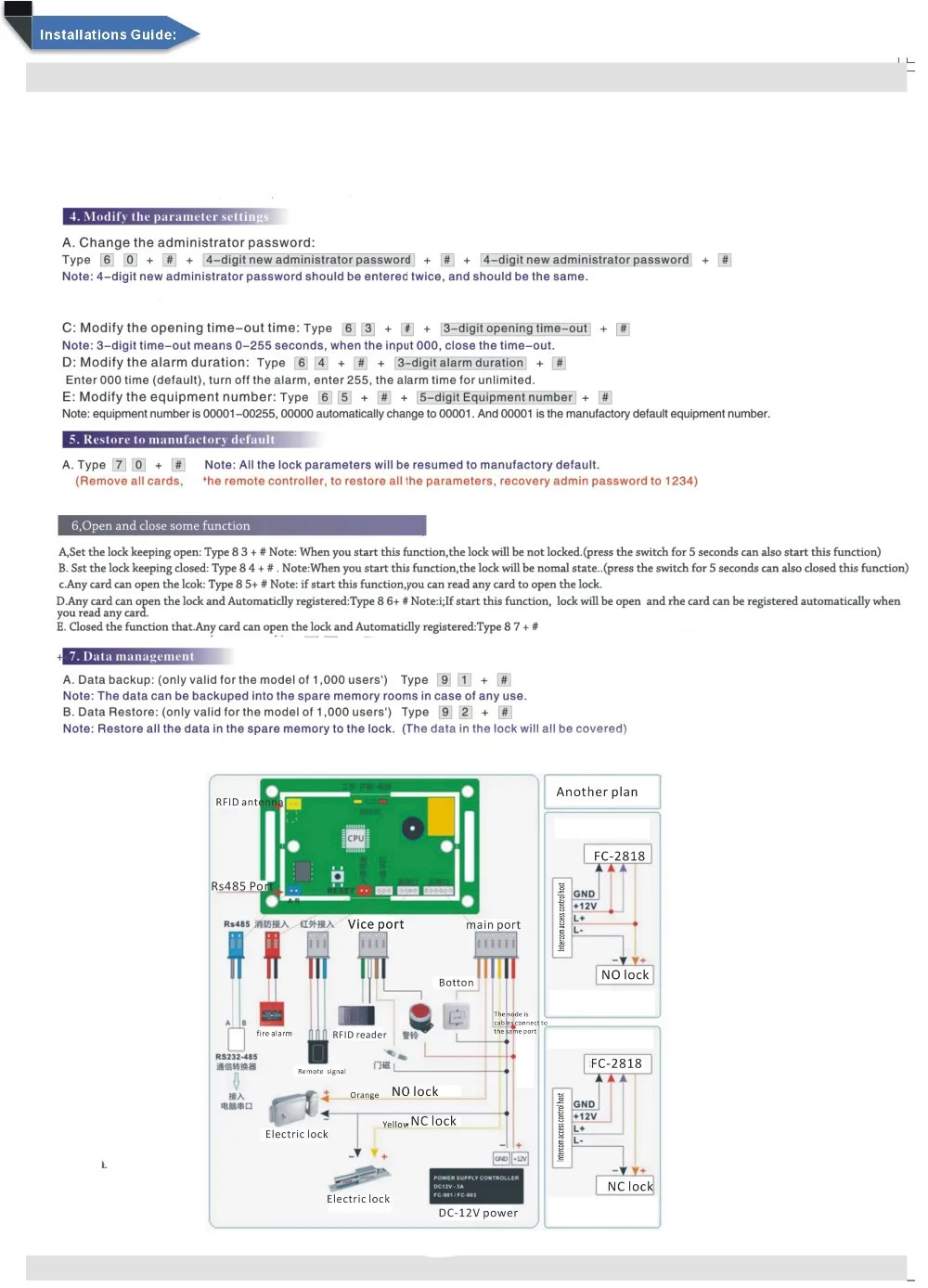 DC-12V FC-2812 13,56 MHZ RIFD встроенный входной защитный контроллер, модуль контроля доступа,+ 10 шт IC карта